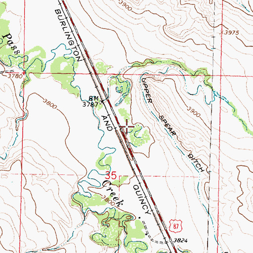 Topographic Map of 08S35E35ABCC01 Well, MT