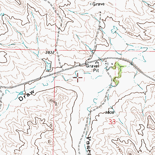 Topographic Map of 08S45E33BBDD01 Well, MT