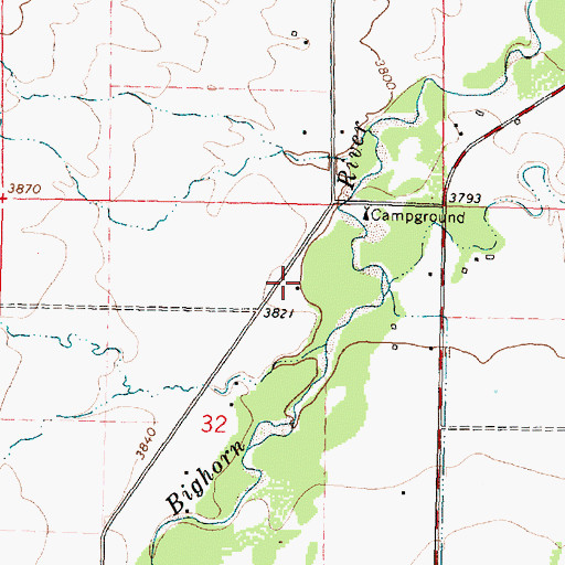 Topographic Map of 08S35E32ABD_01 Well, MT