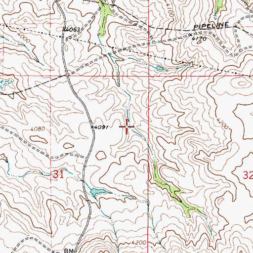 Topographic Map of 08S55E31AA__01 Well, MT