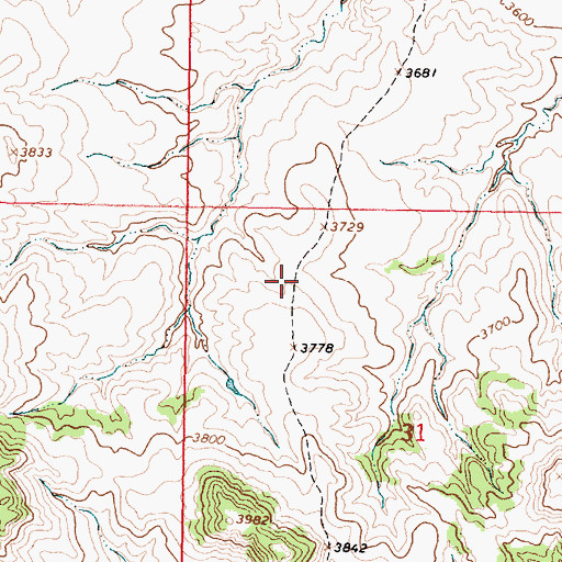 Topographic Map of 08S43E31BBDA02 Well, MT