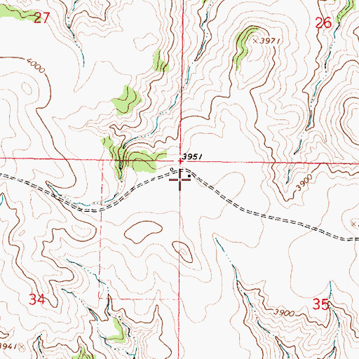 Topographic Map of 08S42E35BBBC01 Well, MT
