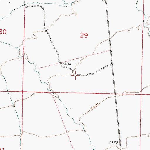 Topographic Map of 08S08W29CDAD01 Well, MT