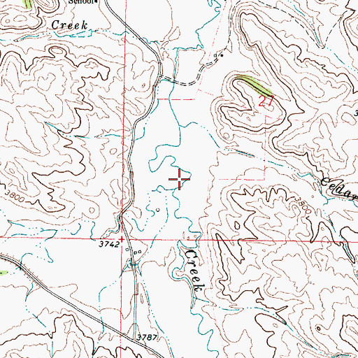 Topographic Map of 08S45E27CCAA01 Well, MT