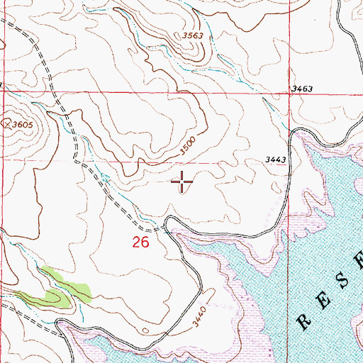 Topographic Map of 08S40E26ACBC01 Well, MT