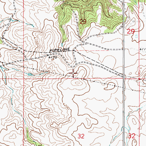 Topographic Map of 08S55E29CD__01 Spring, MT