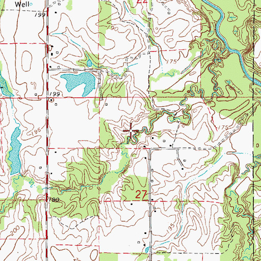 Topographic Map of Lake Lane Dam, AR
