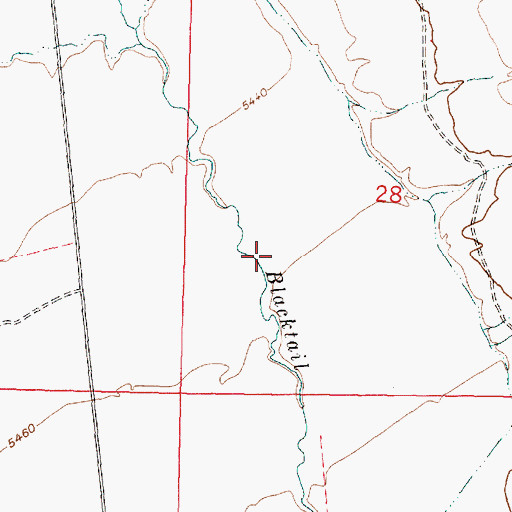 Topographic Map of 08S08W28CBDA01 Well, MT