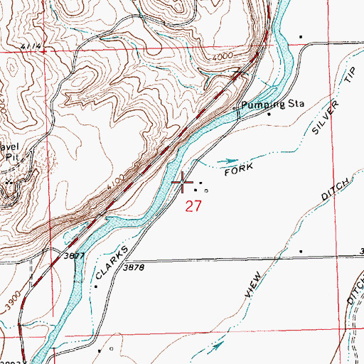 Topographic Map of 08S22E27ACCC01 Well, MT