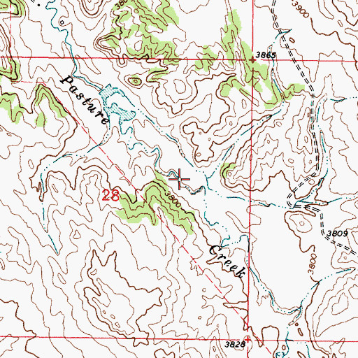 Topographic Map of 08S46E28ADCB03 Well, MT