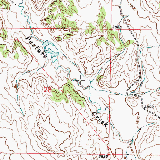 Topographic Map of 08S46E28ADCB02 Well, MT