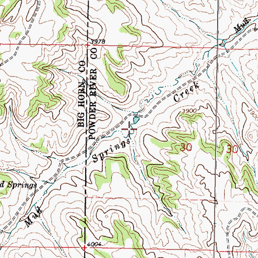 Topographic Map of 08S45E30BCDA01 Spring, MT