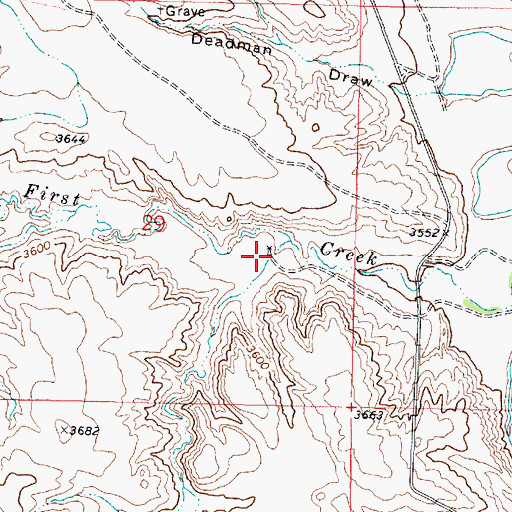Topographic Map of 08S43E29DABC01 Well, MT