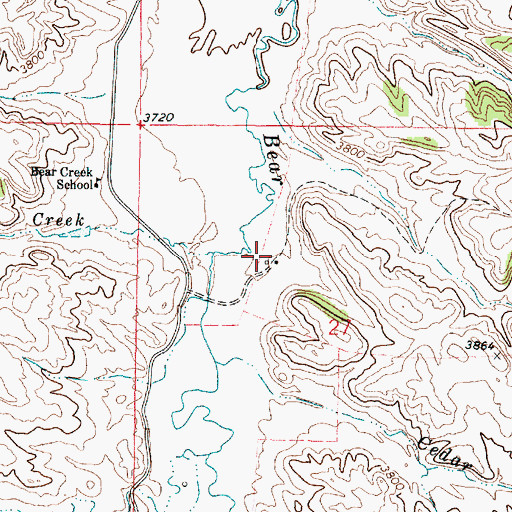 Topographic Map of 08S45E27BDBD01 Well, MT