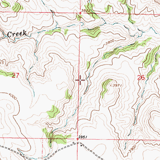 Topographic Map of 08S42E26CBBB01 Well, MT