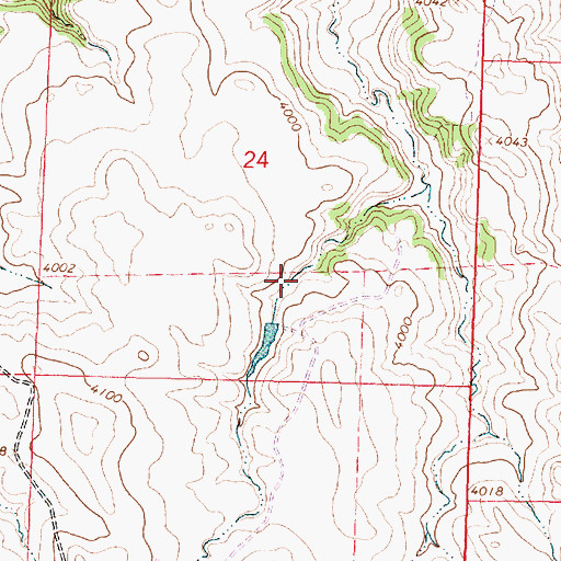 Topographic Map of 08S41E24DCBA01 Well, MT