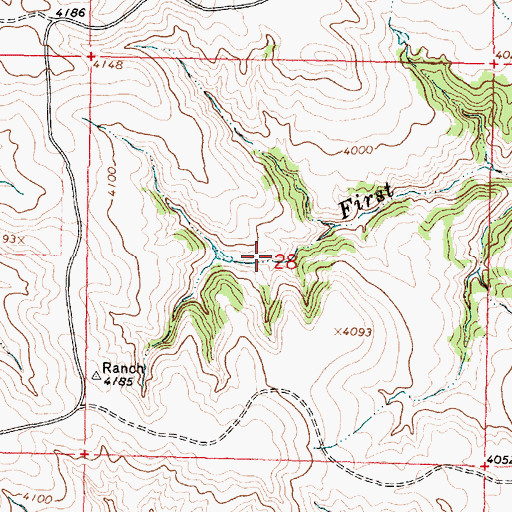 Topographic Map of 08S42E28CAAA01 Well, MT