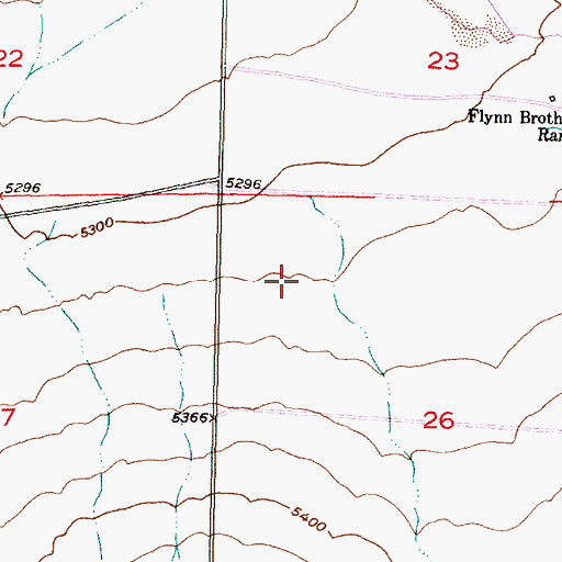 Topographic Map of 08S09W26BBD_01 Well, MT