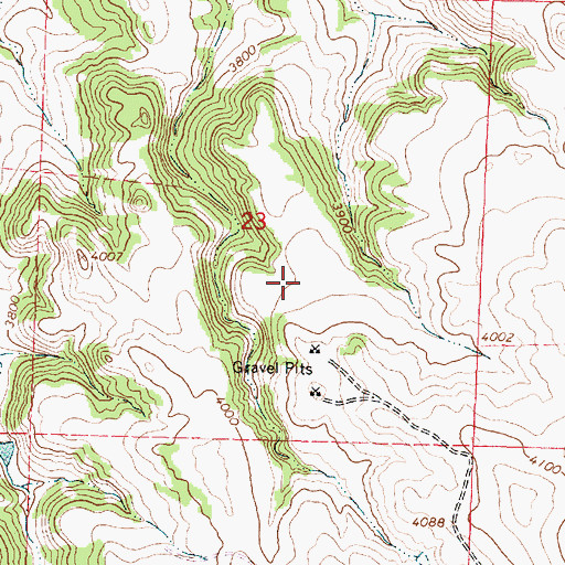 Topographic Map of 08S41E23DBCA01 Well, MT