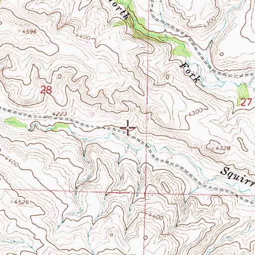 Topographic Map of 08S38E28DADB02 Well, MT
