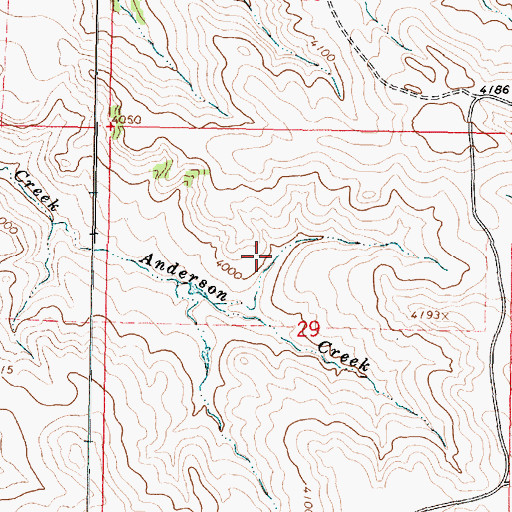 Topographic Map of 08S42E29BDAC01 Well, MT
