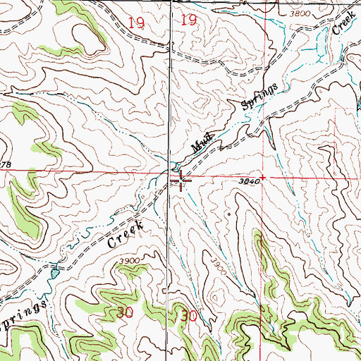 Topographic Map of 08S45E30ABAA01 Well, MT