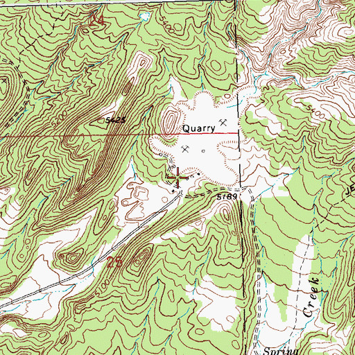 Topographic Map of 08S25E25AACB01 Well, MT