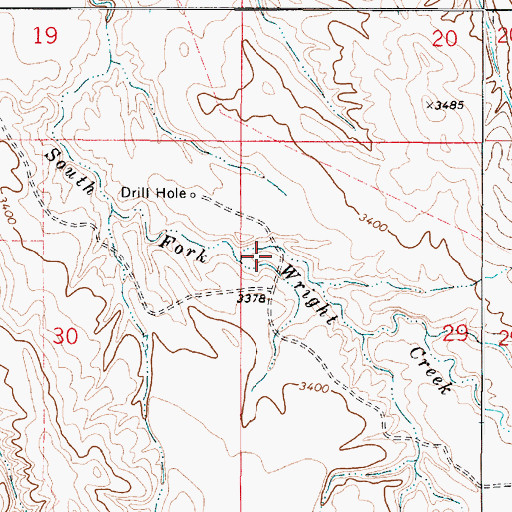 Topographic Map of 08S53E29BCBB01 Well, MT