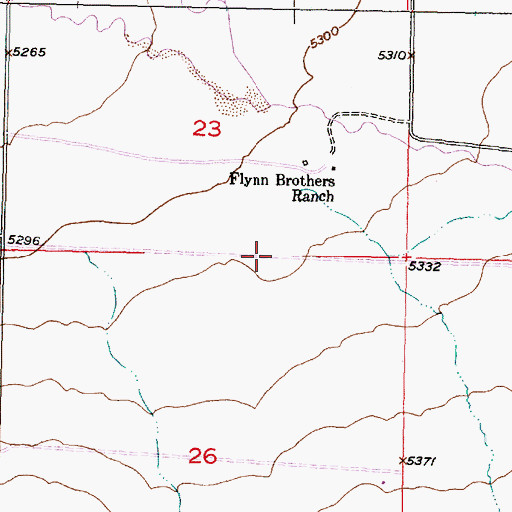 Topographic Map of 08S09W26ABAB01 Well, MT