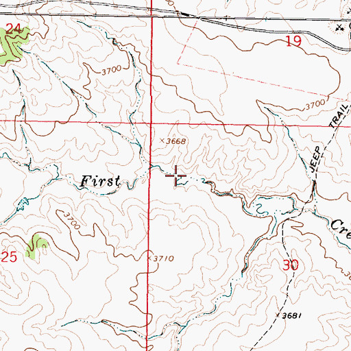 Topographic Map of 08S43E30BBCD01 Well, MT