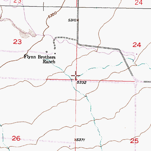 Topographic Map of 08S09W24CCCC01 Well, MT