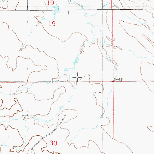 Topographic Map of 08S62E19DCDD01 Well, MT