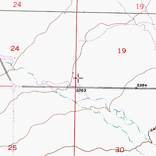 Topographic Map of 08S09W24DDDD01 Well, MT
