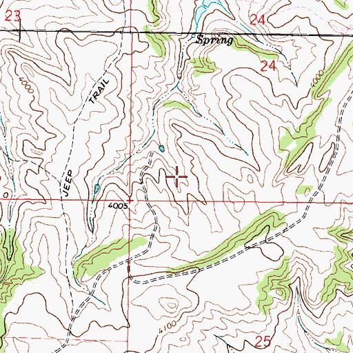 Topographic Map of 08S44E24CCDA01 Spring, MT