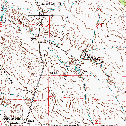 Topographic Map of 08S46E24CCDB01 Well, MT