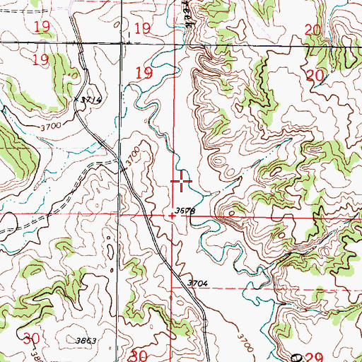 Topographic Map of 08S46E20CCCA01 Well, MT