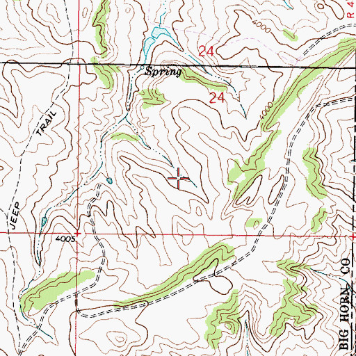 Topographic Map of 08S44E24CDAB01 Spring, MT