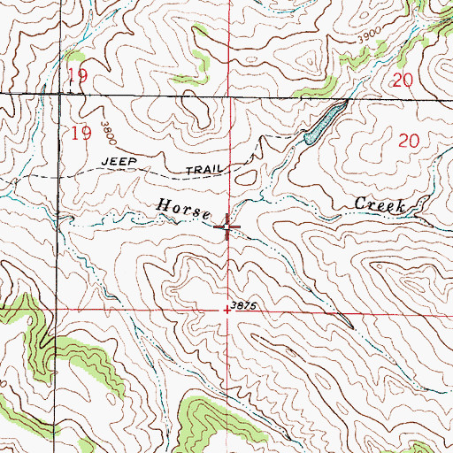 Topographic Map of 08S44E20CCBB01 Well, MT