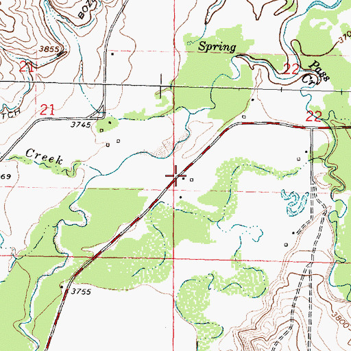 Topographic Map of 08S35E22CBBC01 Well, MT