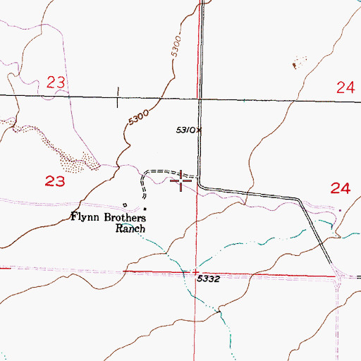 Topographic Map of 08S09W23DADA02 Well, MT