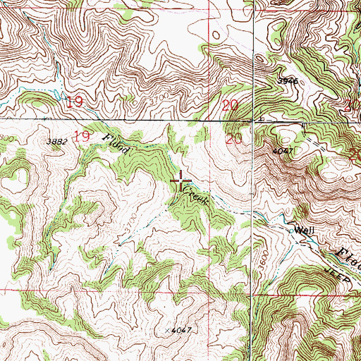 Topographic Map of 08S48E19DA__01 Well, MT