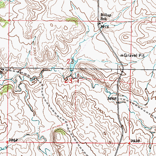Topographic Map of 08S46E23ACCC01 Spring, MT