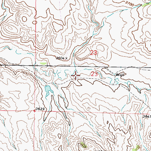 Topographic Map of 08S43E23CACA01 Well, MT