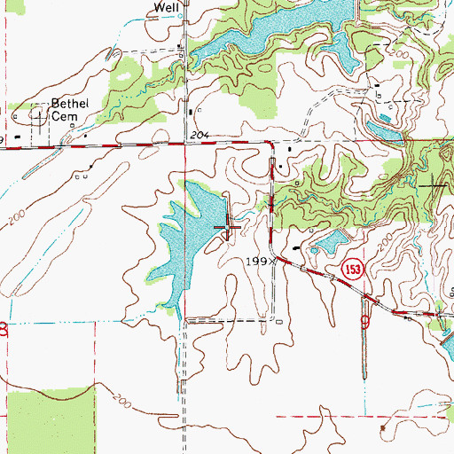Topographic Map of Leibrock Lake Dam, AR