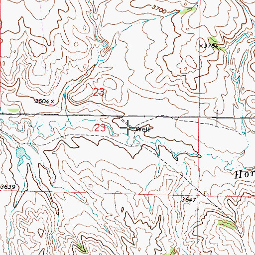 Topographic Map of 08S43E23DBDB01 Well, MT