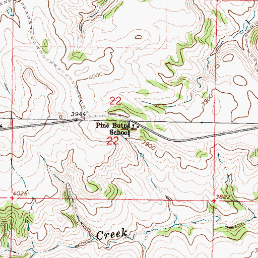 Topographic Map of 08S42E22DBCA01 Well, MT