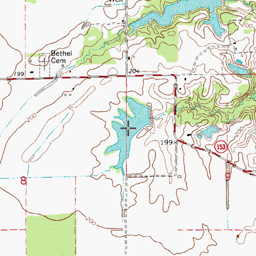 Topographic Map of Leibrock Lake, AR