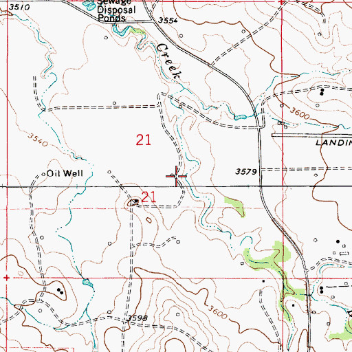 Topographic Map of 08S54E21DB__01 Well, MT