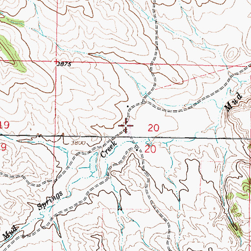 Topographic Map of 08S45E20BDAB01 Well, MT