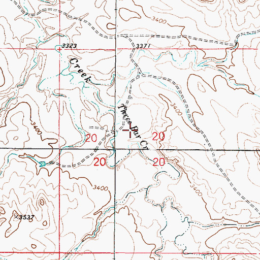 Topographic Map of 08S49E20BD__01 Well, MT